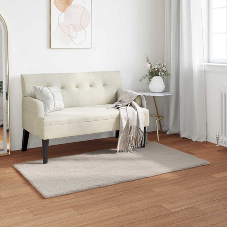 Vidaxl antislip vloerkleed van imitatie konijnenbont olite beige