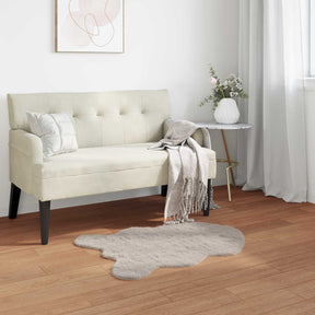 Vidaxl antislip vloerkleed van imitatie konijnenbont olite beige
