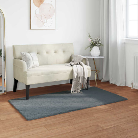Vidaxl antislip vloerkleed van imitatie konijnenbont olite 60 x 110 cm