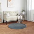 Vidaxl antislip vloerkleed van imitatie konijnenbont olite ø 120 cm