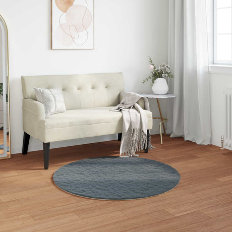 Vidaxl antislip vloerkleed van imitatie konijnenbont olite ø 120 cm