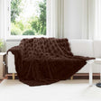 Vidaxl antislip deken van imitatie konijnenbont olite kameel polyester