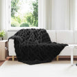 Vidaxl antislip deken van imitatie konijnenbont olite 4 st zwart
