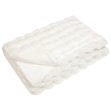 Vidaxl antislip deken van imitatie konijnenbont olite 4 st wit 20.3 kg