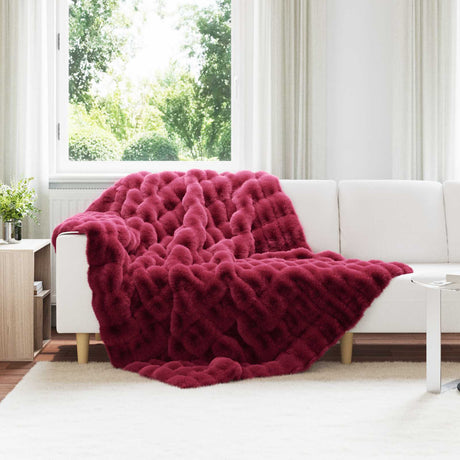 Vidaxl antislip deken van imitatie konijnenbont olite 4 st 13.65 kg