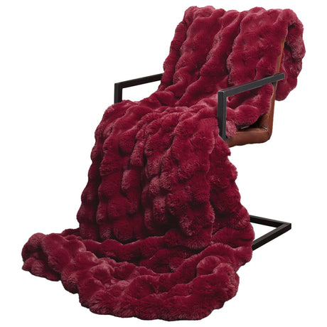 Vidaxl antislip deken van imitatie konijnenbont olite 4 st 13.65 kg