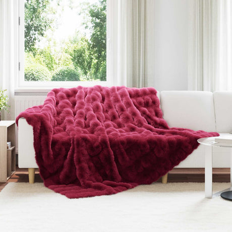 Vidaxl antislip deken van imitatie konijnenbont olite 4 st 20.3 kg