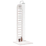 Vidaxl buitendouche 223 cm massief grenenhout en roestvrij staal wit