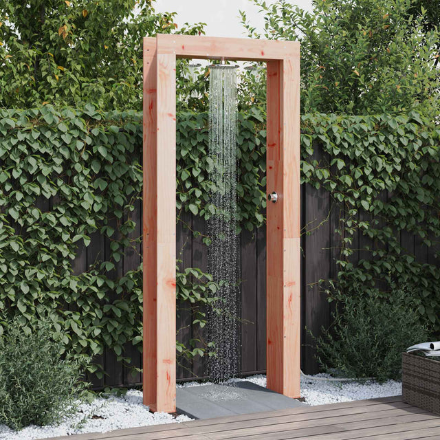 Vidaxl buitendouche 226 cm massief douglas hout en roestvrij staal