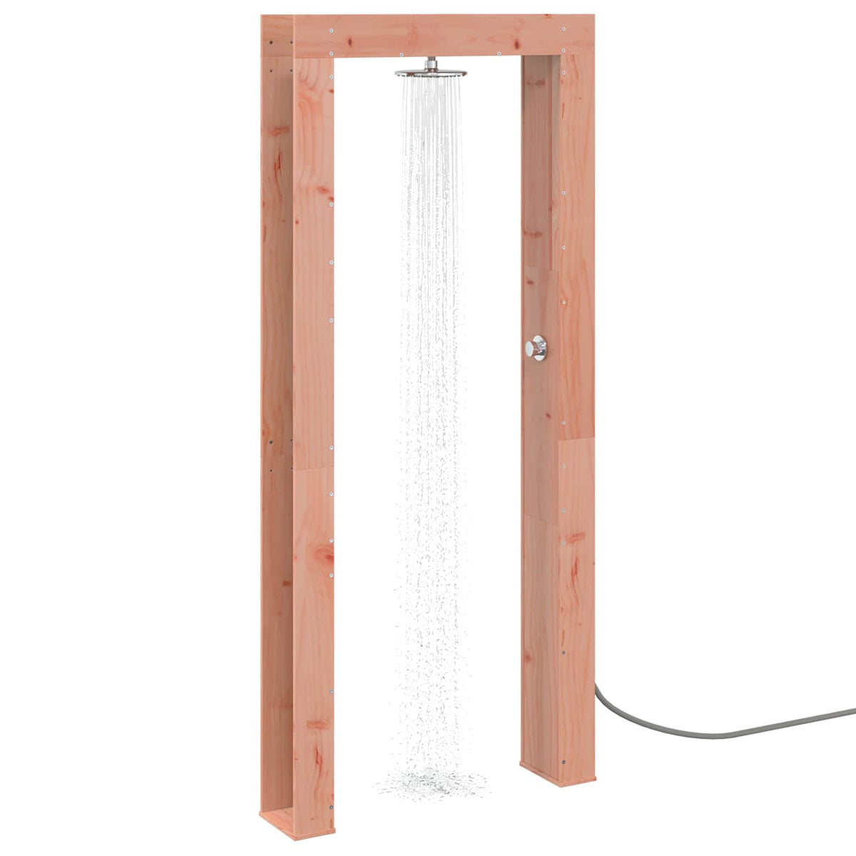Vidaxl buitendouche 226 cm massief douglas hout en roestvrij staal