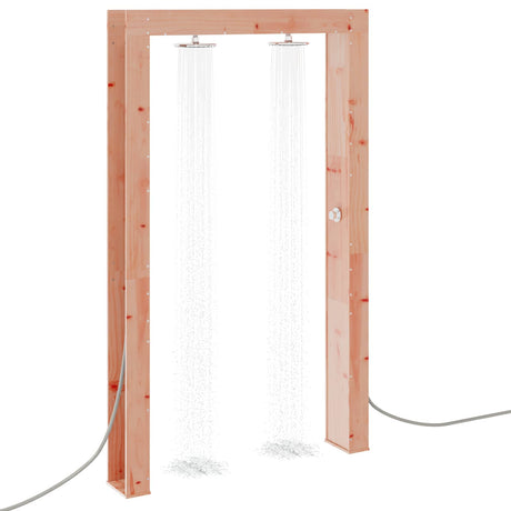 Vidaxl buitendouche 226 cm massief douglas hout en roestvrij staal