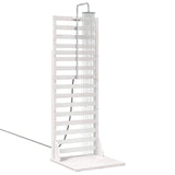 Vidaxl buitendouche 225 cm massief grenenhout en roestvrij staal wit