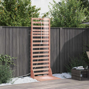 Vidaxl buitendouche 225 cm massief douglas hout en roestvrij staal