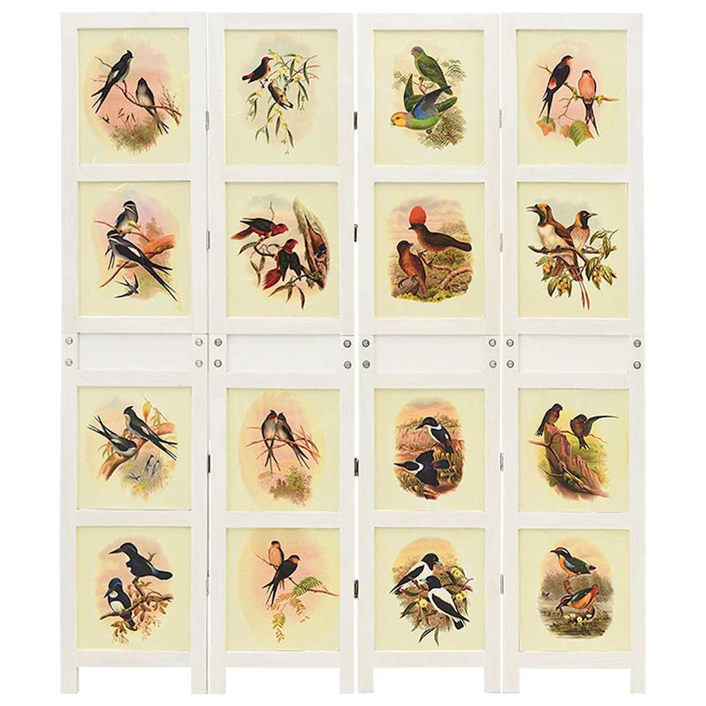 Vidaxl romdivider paneel wit 141,5 x 165 cm mdf
