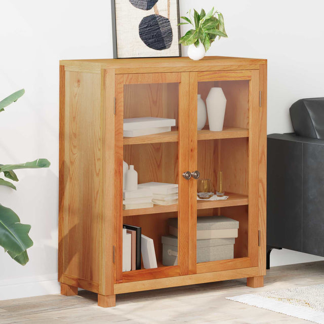Vidaxl kast met plank bruin 80 x 35 x 95 cm massief eikenhout