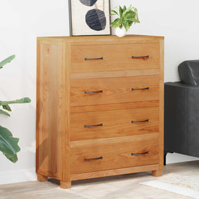 Vidaxl kast met lade bruin 80 x 35 x 95 cm massief eikenhout