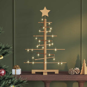 Vidaxl houten kerstboom bruin 75 cm bamboe