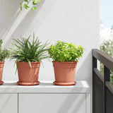 Vidaxl ronde bloempot 24 st baksteenrood ø 19 x 16 cm kunststof