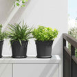 Vidaxl ronde bloempot 24 st zwart ø 19 x 16,5 cm kunststof