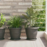 Vidaxl ronde bloempot 24 st zwart ø 26 x 21.5 cm kunststof