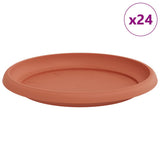 Vidaxl ronde bloemenschalen 24 st baksteenrood ø 21,5 x 2,5 cm