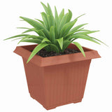 Vidaxl vierkante bloempot 6 st baksteenrood 43 x 43 x 33,5 cm