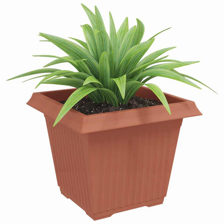 Vidaxl vierkante bloempot 6 st baksteenrood 43 x 43 x 33,5 cm