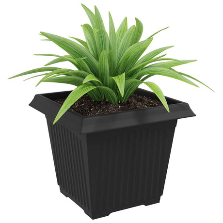 Vidaxl vierkante bloempot 6 st zwart 33 x 33 x 26 cm kunststof