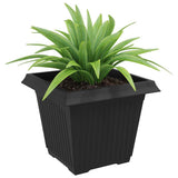 Vidaxl vierkante bloempot 6 st zwart 43 x 43 x 33,5 cm kunststof