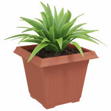 Vidaxl vierkante bloempot 24 st baksteenrood 38 x 38 x 30 cm kunststof