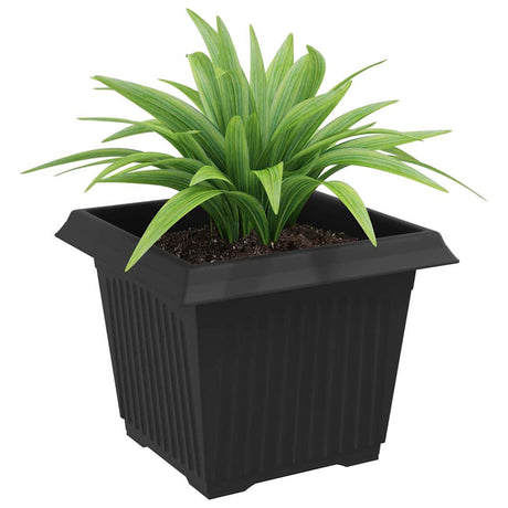 Vidaxl vierkante bloempot 24 st zwart 23 x 23 x 17,5 cm kunststof