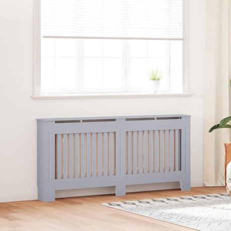 Vidaxl radiatorafdekking 2 st grijs 172 x 19 x 81,5 cm bewerkt hout
