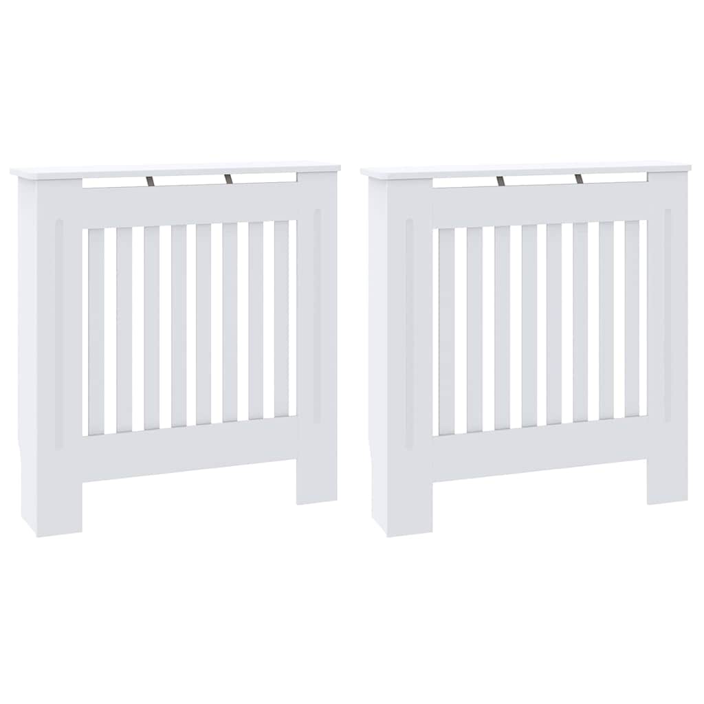 Vidaxl radiatorafdekking 2 st wit 78 x 19 x 81,5cm bewerkt hout
