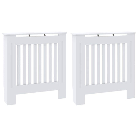 Vidaxl radiatorafdekking 2 st wit 78 x 19 x 81,5cm bewerkt hout