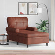 Vidaxl chaise lounge glanzend bruin nep leer 91 x 157 x 91 cm