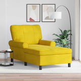 Vidaxl chaise lounge met kussen geel 91 x 157 x 91 cm fluweel