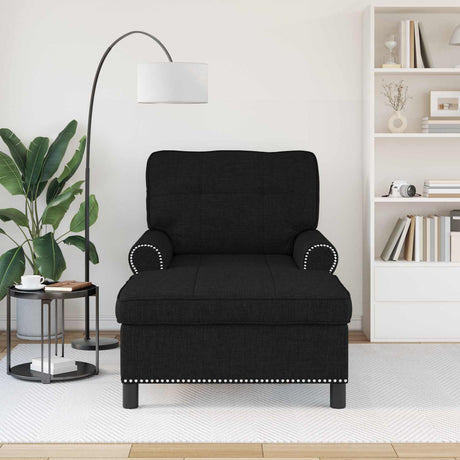 Vidaxl chaise lounge zwart stof 91 x 157 x 91 cm