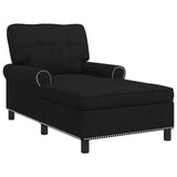 Vidaxl chaise lounge zwart stof 91 x 157 x 91 cm