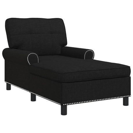 Vidaxl chaise lounge zwart stof 91 x 157 x 91 cm