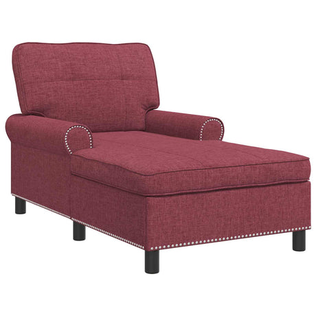 Vidaxl chaise lounge wijnrood stof 91 x 157 x 91 cm