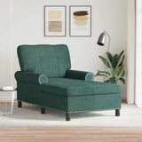 Vidaxl chaise lounge donkergroen stof 91 x 157 x 91 cm