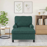 Vidaxl chaise lounge donkergroen stof 91 x 157 x 91 cm