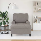 Vidaxl chaise lounge taupe stof 91 x 157 x 91 cm