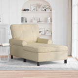 Vidaxl chaise lounge crème stof 91 x 157 x 91 cm