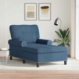 Vidaxl chaise lounge blauw stof 91 x 157 x 91 cm