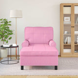 Vidaxl chaise lounge roze stof 91 x 157 x 91 cm