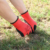 Vidaxl werkhandschoenen 24 st rood en zwart 9 l latexcoating