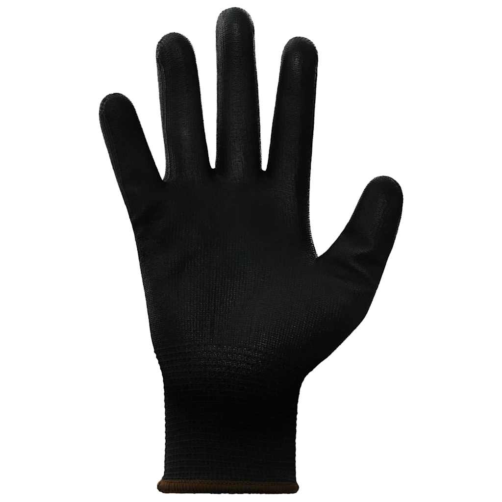 Vidaxl werkhandschoenen 24 st zwart 8 m polyester
