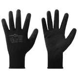 Vidaxl werkhandschoenen 12 st zwart 10 xl polyester