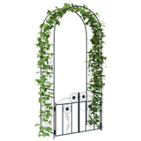 Vidaxl tuin boog zwart 102 x 50 x 218 cm staal